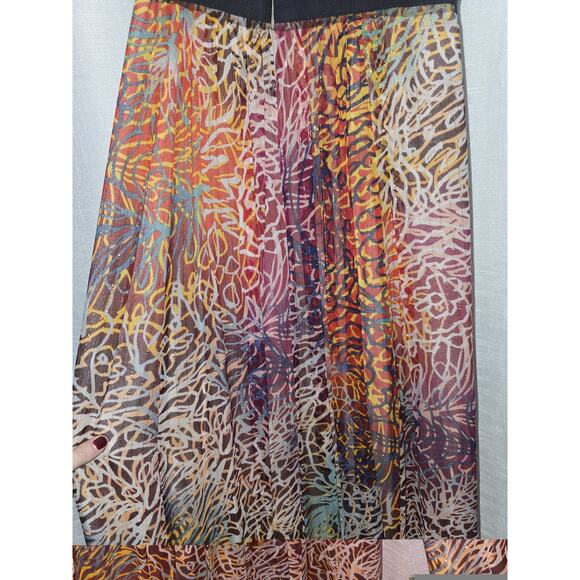 BCBG Max Azria Inga One Shoulder Silk Abstract Print Maxi Gown Dress Size 8 - Picture 6 of 7